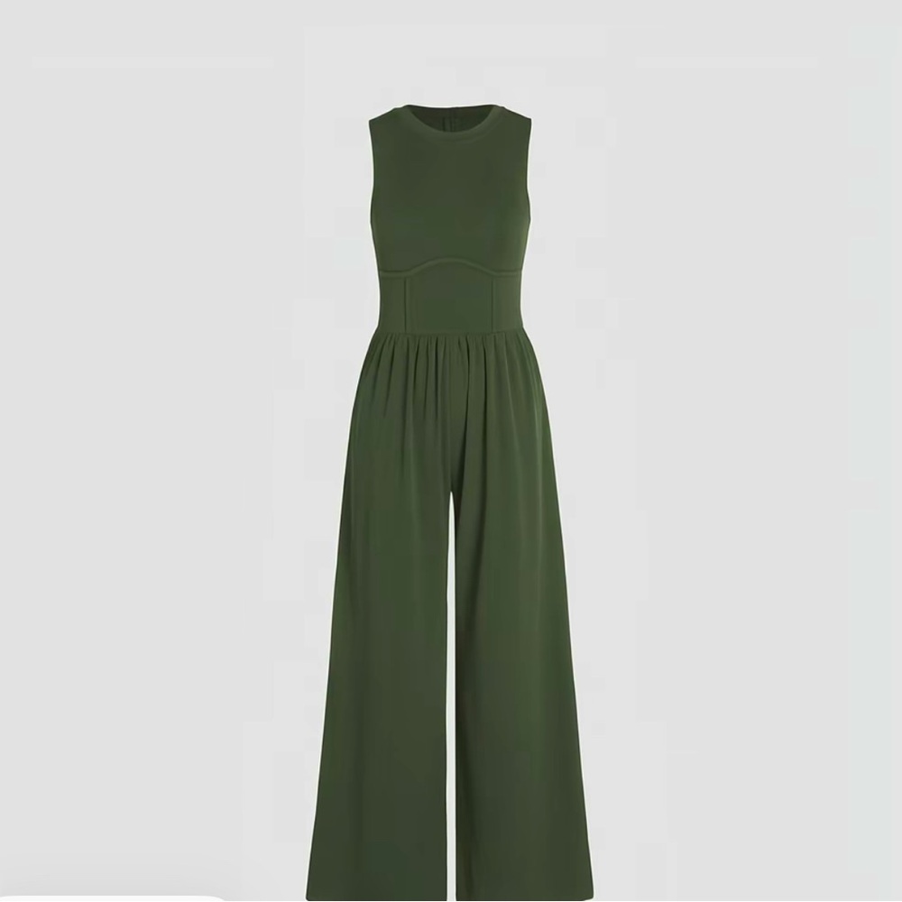 Cider Forest Green Jumpsuit